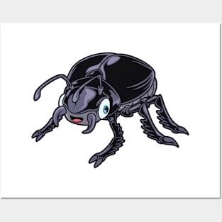 Kawaii scarab beetle Posters and Art